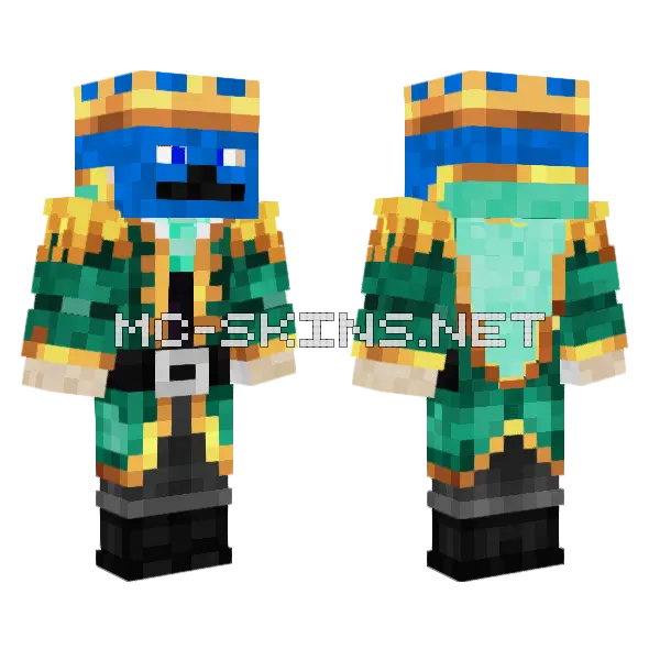 Blueskull King Minecraft skin, front and back