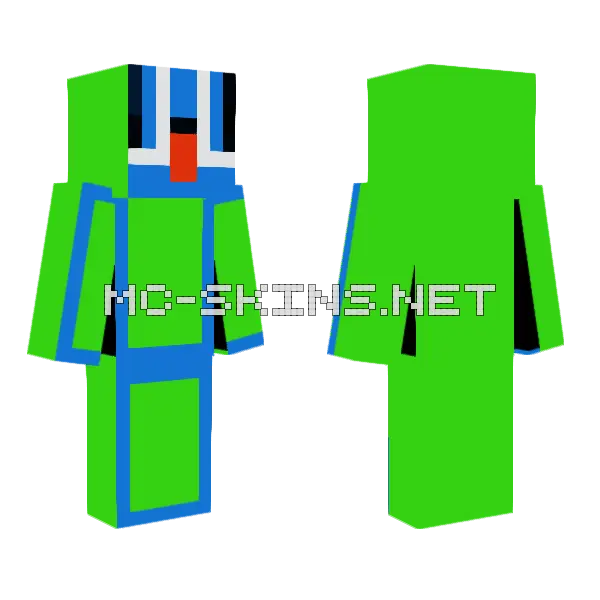 Bluespeakable Dog Skin Minecraft skin, front and back