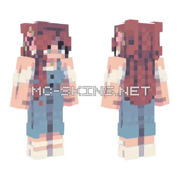Bluestars RCE Minecraft skin, front and back