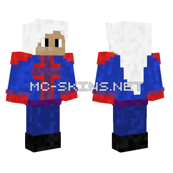 Bluett Clergy Robes Minecraft skin, front and back
