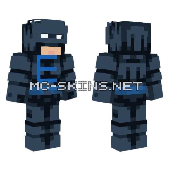Bluey Batman Hive Style Minecraft skin, front and back