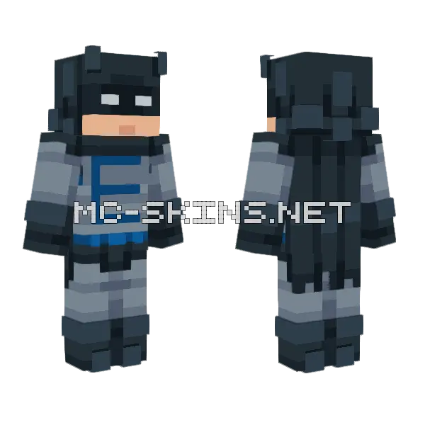 Bluey Batman New Edition Minecraft skin, front and back