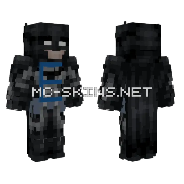 Bluey Batman The Blue Knight Minecraft skin, front and back