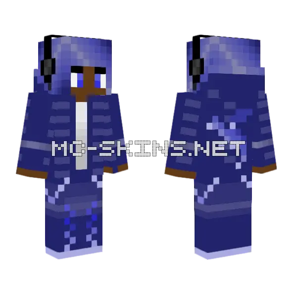 Blye Dragon Minecraft skin, front and back