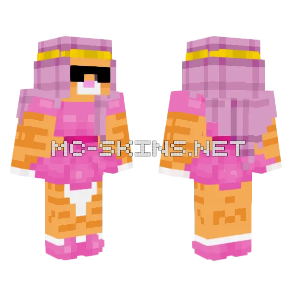 Bnxz Barbie Minecraft skin, front and back