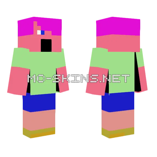 Bob Minecraft skin, front and back
