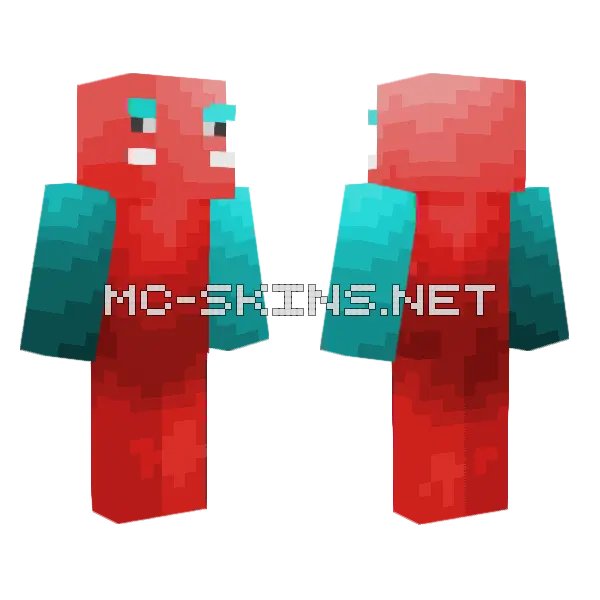 Bob Feshmin But Better Minecraft skin, front and back