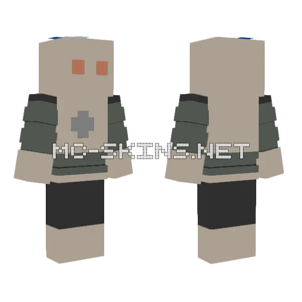Bob The Friendly Mark 2 Minecraft skin, front and back
