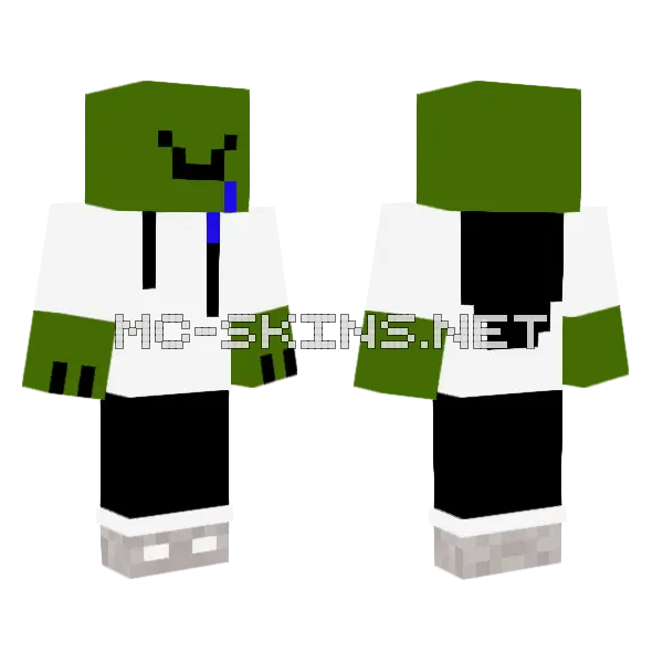 Bob The Zombie Silly Willy Minecraft skin, front and back