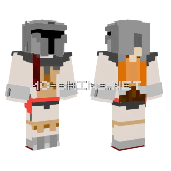 Boba Fett Minecraft skin, front and back