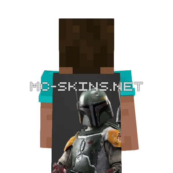 Boba Fett Minecraft cape worn on a player