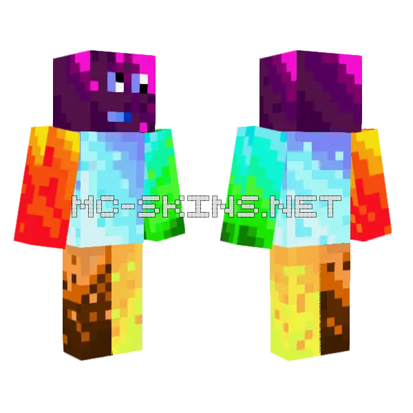 Bobby The Starfish Minecraft skin, front and back