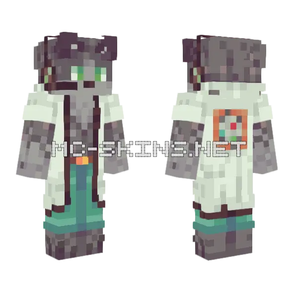Bobicraft Bedrock Minecraft skin, front and back