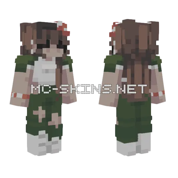Bogged Boy Minecraft skin, front and back