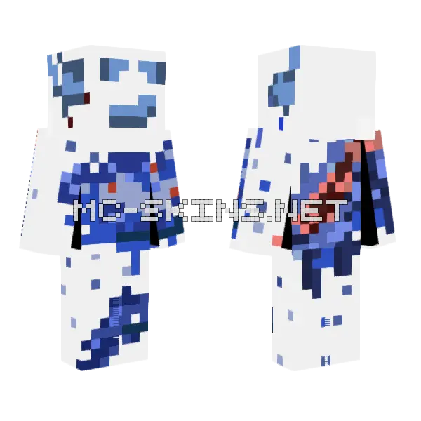 Boldishka123 Blue Outfit Minecraft skin, front and back