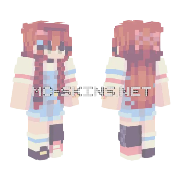 Bomb Pop RCE Minecraft skin, front and back