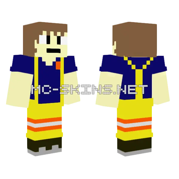 Bombero Voluntario Argentino Minecraft skin, front and back