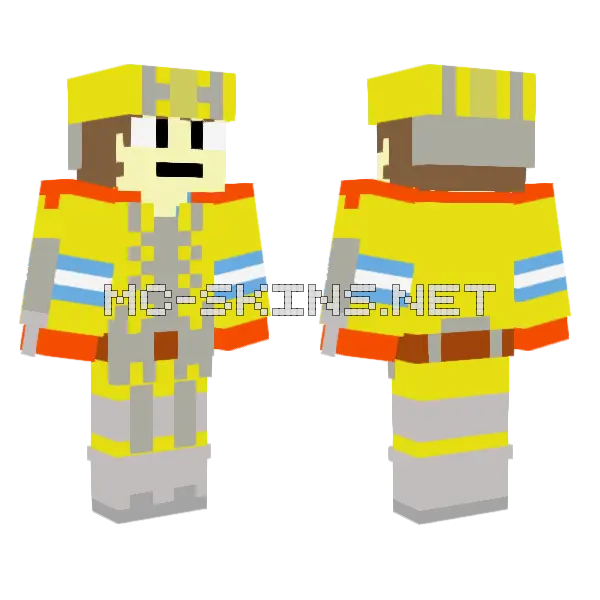 Bombero Voluntario Argentino Minecraft skin, front and back