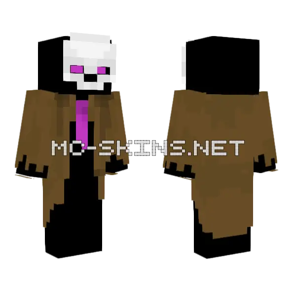 Bone Guy Minecraft skin, front and back