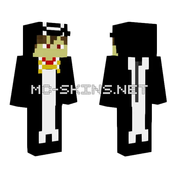 Bone Onesie Boy Minecraft skin, front and back