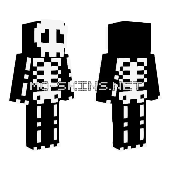Boneyr Minecraft skin, front and back