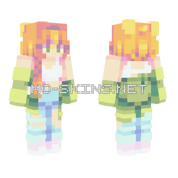 Bonfire Nights Firefly Flights Minecraft skin, front and back