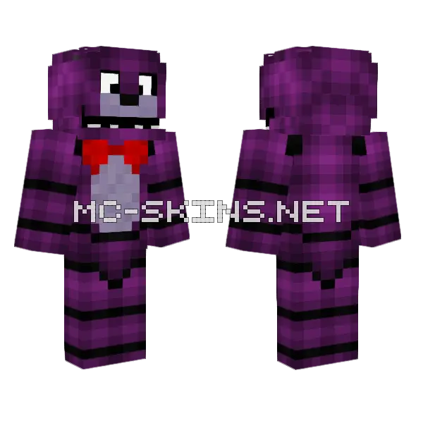 Bonnie FNAF Minecraft skin, front and back
