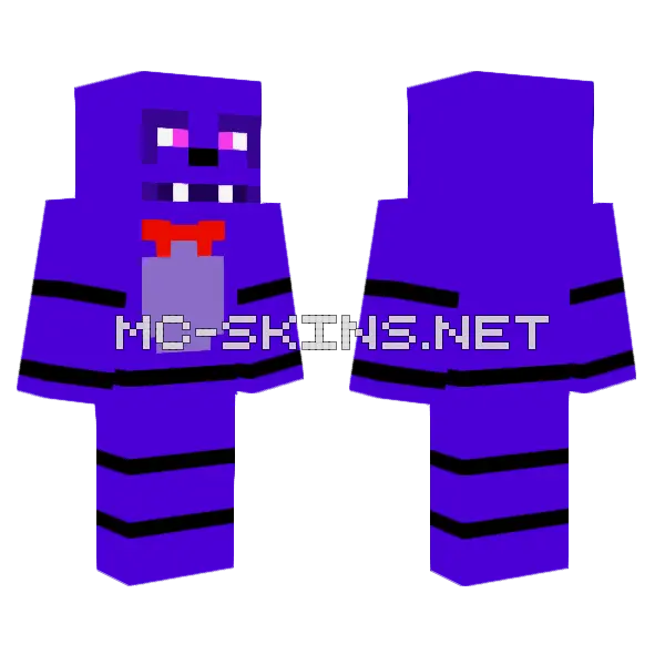 Bonnie FNAF Skin Minecraft skin, front and back