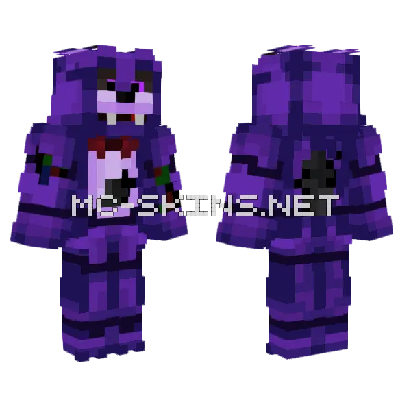 Bonnie FNAF Skin Minecraft skin, front and back