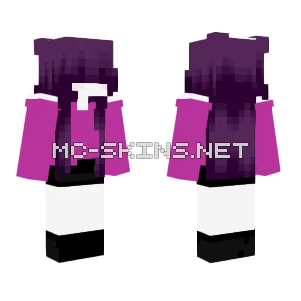 Bonnie Karpov Girl In Pink Sweater Minecraft skin, front and back