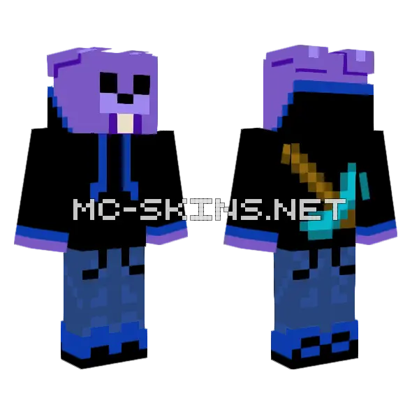 Bonnie The Bunny Minecraft skin, front and back
