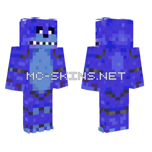 Bonnie The Bunny Minecraft skin, front and back