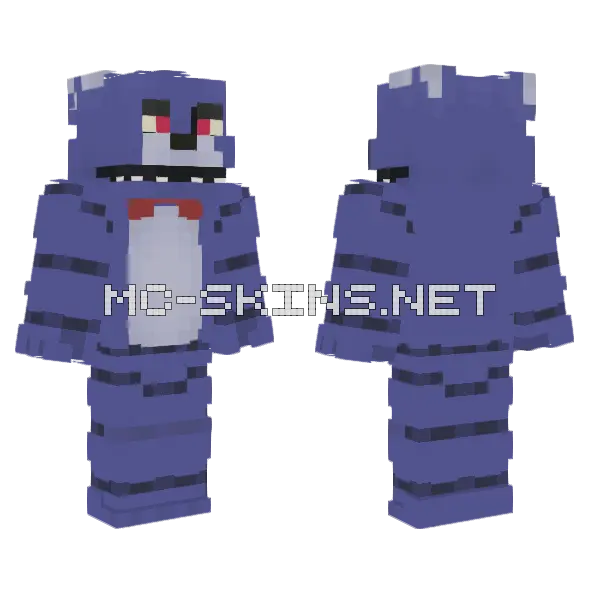 Bonnie The Bunny Beta Minecraft skin, front and back