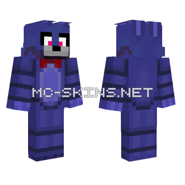 Bonnie The Bunny Minecraft skin, front and back