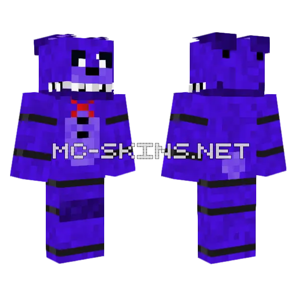 Bonnie With Black Eye Minecraft skin, front and back