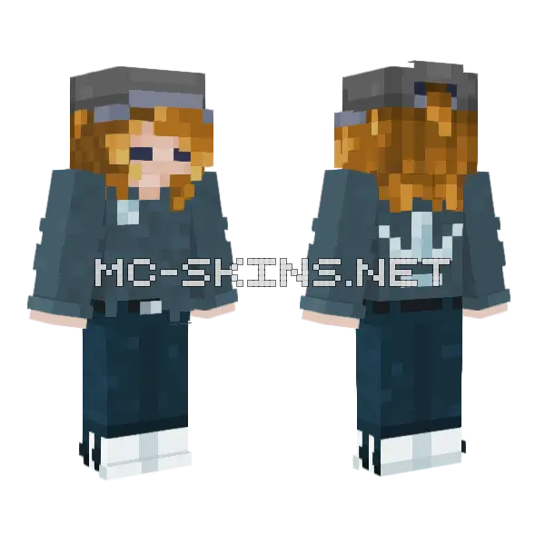Boof Hat V3 Minecraft skin, front and back