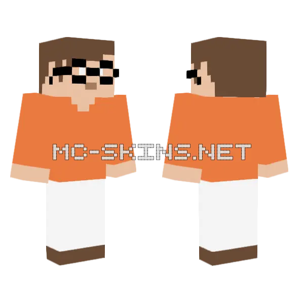 Book Collector Minecraft skin, front and back