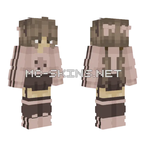 Bookworm Girl Minecraft skin, front and back