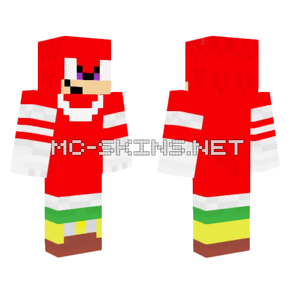 Boom Knuckles Minecraft skin, front and back