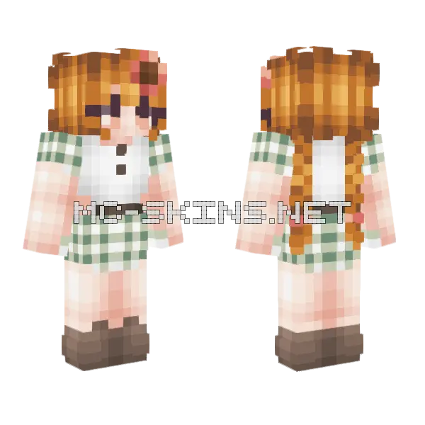 Boots And Buttons Minecraft skin, front and back