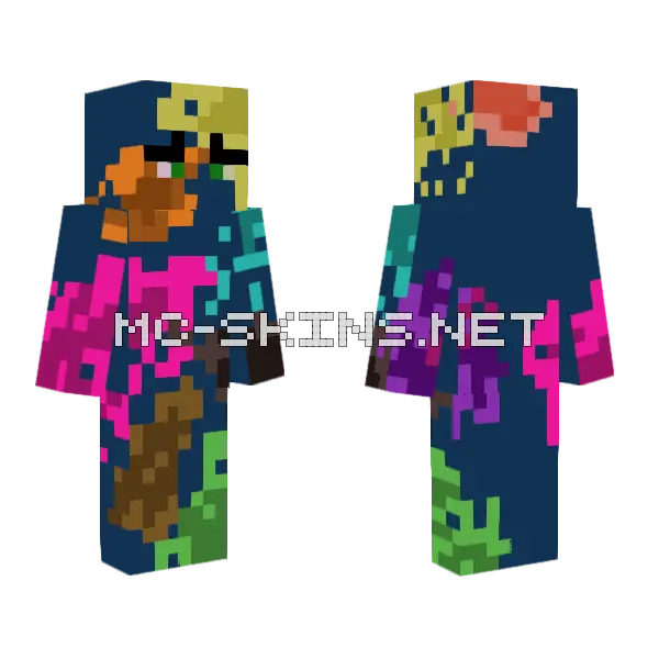 Bored Minecraft skin, front and back