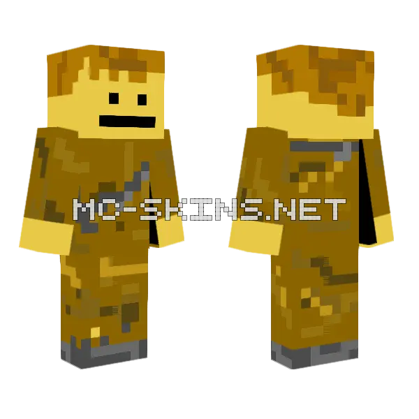 Bored Cave Man Minecraft skin, front and back