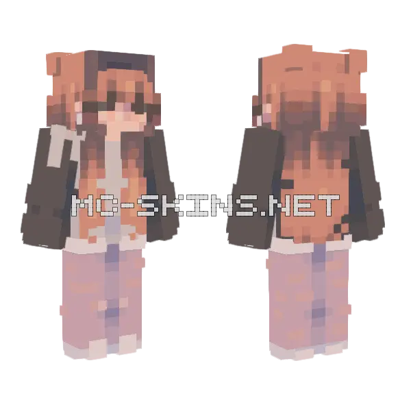 Bored Girl Minecraft skin, front and back