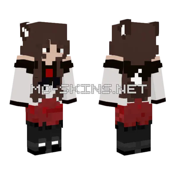 Bored Maid Outfit Minecraft skin, front and back