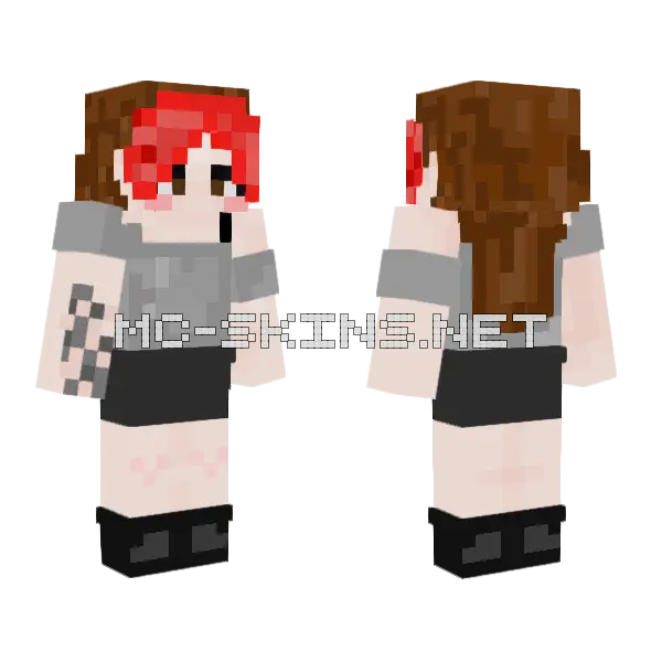 Boring Girl Minecraft skin, front and back