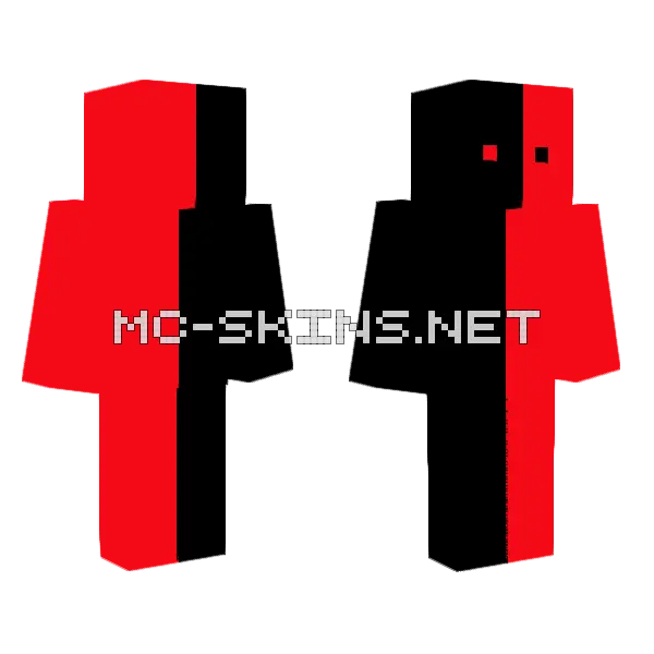 Bot Minecraft skin, front and back