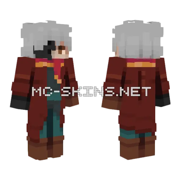 Bottom Text Rq Minecraft skin, front and back