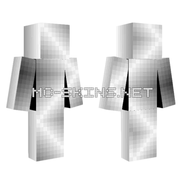 Bouncing Lasers No Color Minecraft skin, front and back