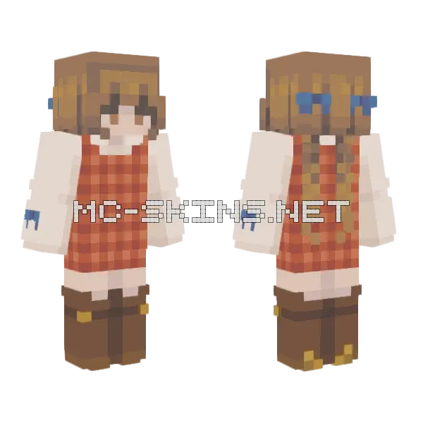 Bows And Boots Minecraft skin, front and back