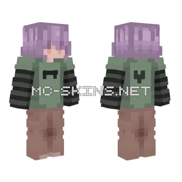 Bows In Sadness Minecraft skin, front and back
